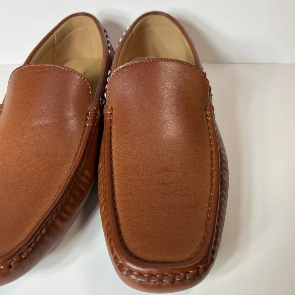 Tommy Hilfiger ARWAN Mens Brown Driving Loafers Size 10.5 MED Moc Toe Slip On